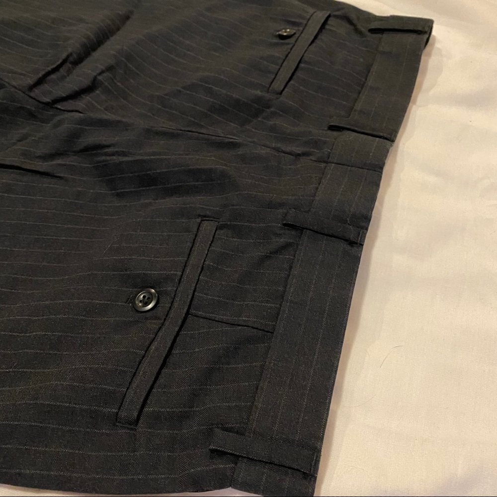 Gray Pinstripe Dress Pants